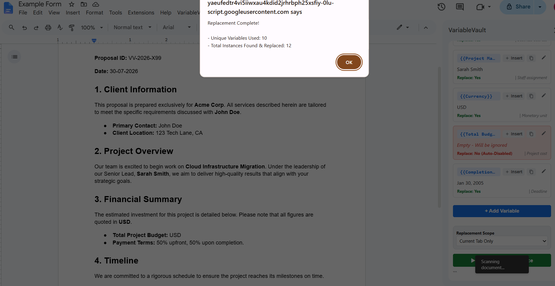 Sidebar footer actions and scope replacement screenshot